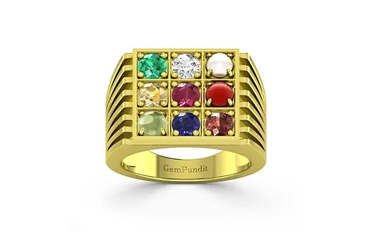 Navratna Yellow Gold Ring (N3)